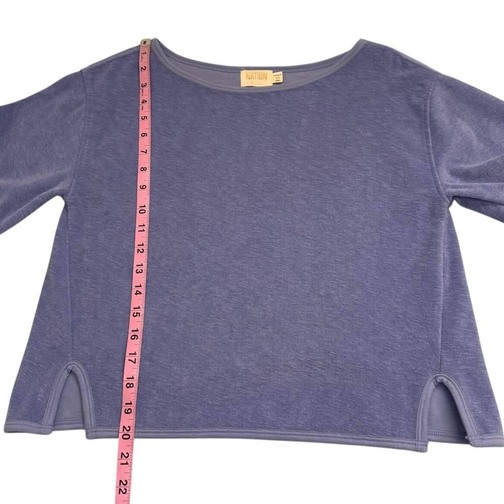 Nation LTD | Fallon Terry Cloth Popover in Wedgewood Size‎ XS - Picture 13 of 13